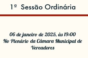 1ª Sessão Ordinária 