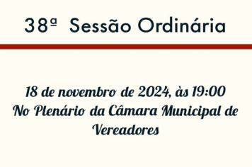 38ª Sessão Ordinária