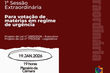 1ª Sessão Extraordinária