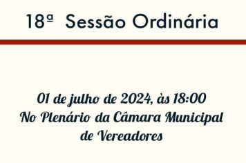 18ª Sessão Ordinária 