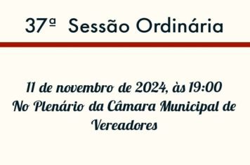 37ª Sessão Ordinária 