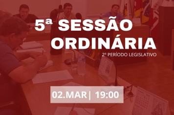 5ª Sessão Ordinária 