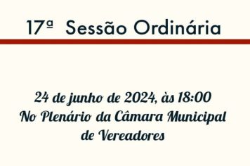 17ª Sessão Ordinária