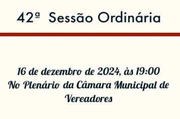42ª Sessão Ordinária 