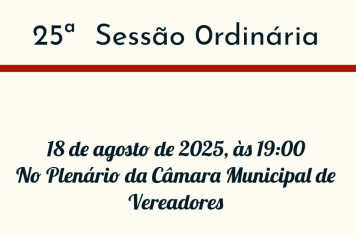 25ª Sessão Ordinária 