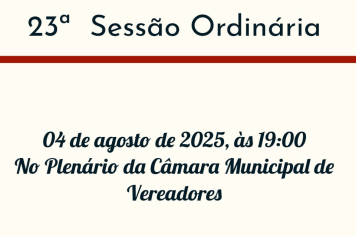 23ª Sessão Ordinária 