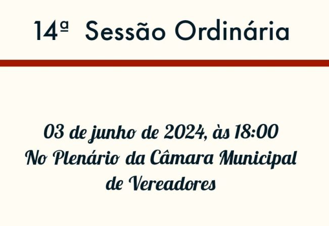 14ª Sessão Ordinária 