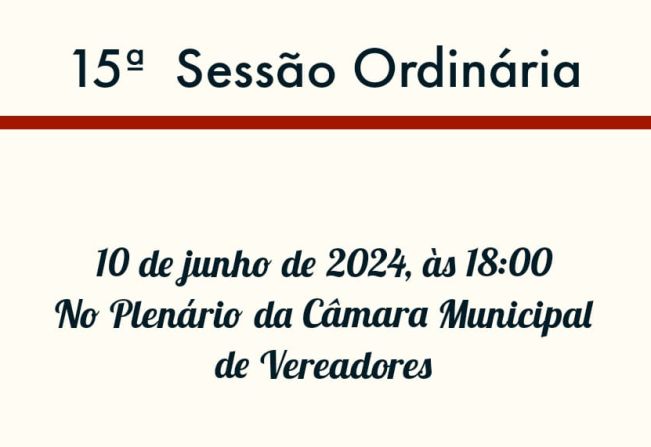 15ª Sessão Ordinária