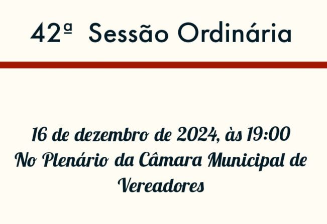 42ª Sessão Ordinária 