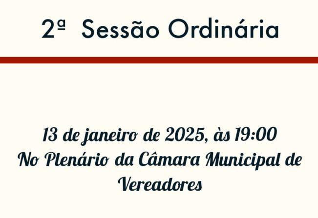 2ª Sessão Ordinária 