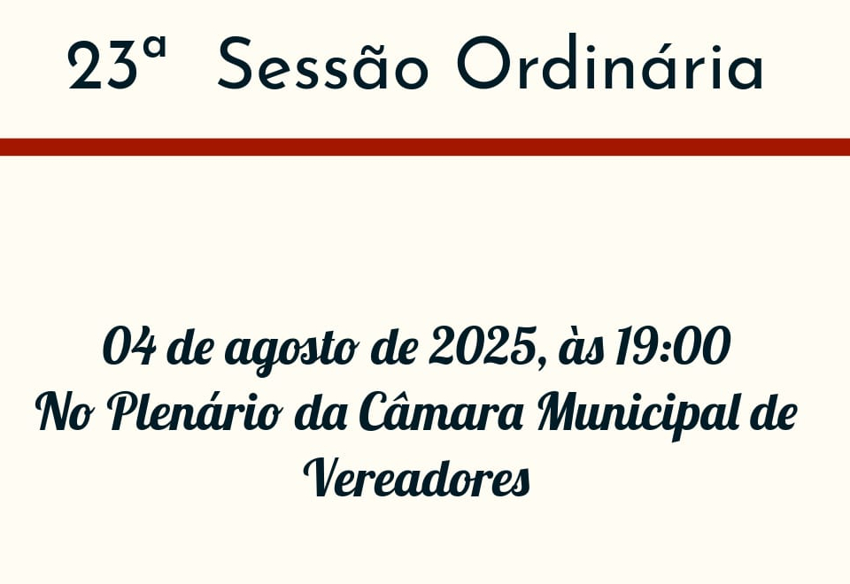 23ª Sessão Ordinária 