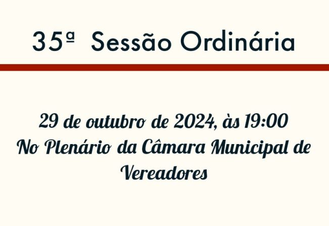 35ª Sessão Ordinária 